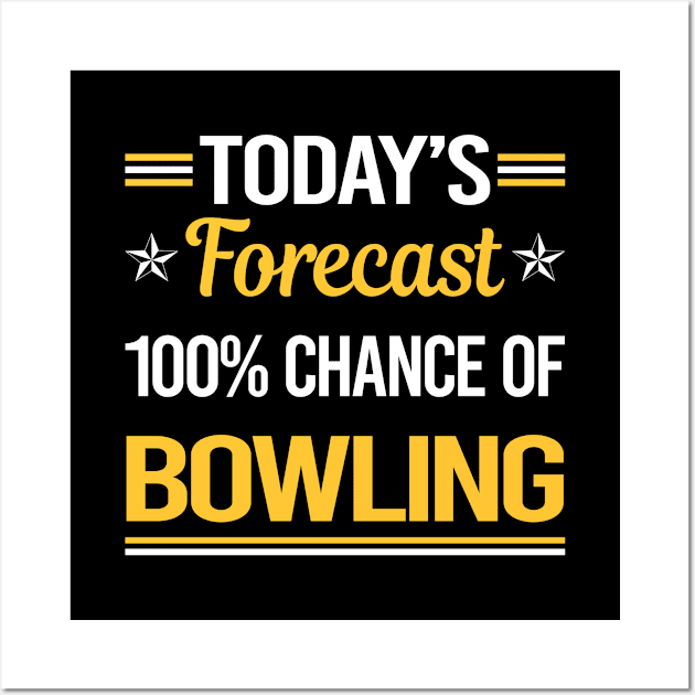 Today Forecast Bowling Wall Art by symptomovertake